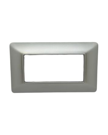 Placca 4 Posti Argento TOT-M8004-5 Compatibile Matix - Tot Electric