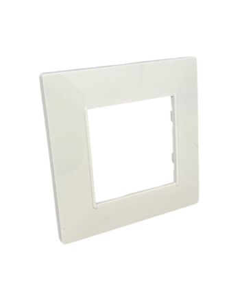 Placca 2 Posti Bianca M-6002-1 Compatibile Vimar Plana - Tot Electric