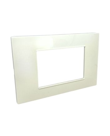 Placca 3 Posti Bianca M-6003-1 Compatibile Vimar Plana - Tot Electric