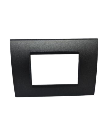 Placca 3 Posti Nera TOT-M-8003-T-2 per BTicino Matix Compatibile