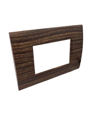 Placca 3 Posti Ciliegio Compatibile Living Light - Tot Electric