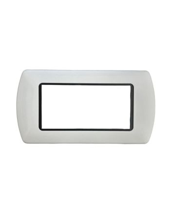 Placca 4 Posti Bianca TOT-8804-T-1 Compatibile Living International