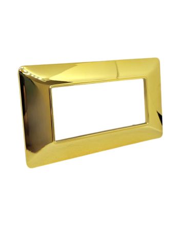 Placca 4 Posti Oro Lucido TOT-M8004-T3 Compatibile Matix Tot Electric