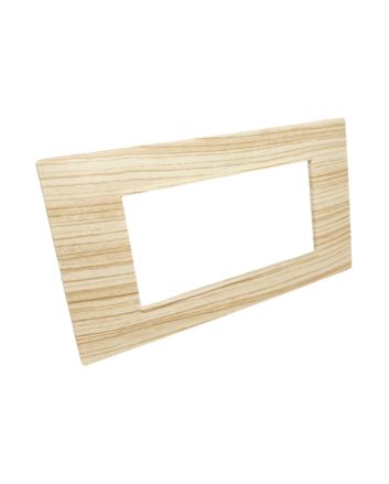 Placca 4 Posti Abete M-6004-17 Compatibile Vimar Plana - Tot Electric