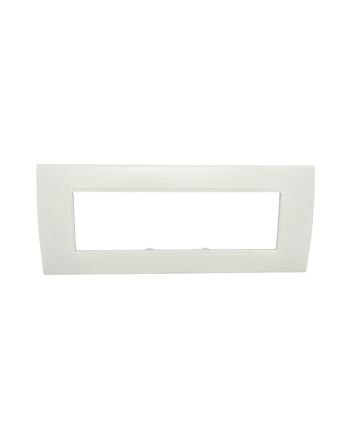 Placca 7 Posti Bianca Compatibile Living Light - Tot Electric