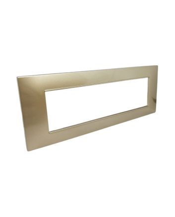 Placca 7 Posti Champagne Compatibile Vimar Plana - Tot Electric
