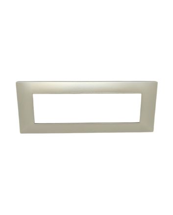 Placca 7 Posti Grigio Chiaro Compatibile Vimar Plana - Tot Electric