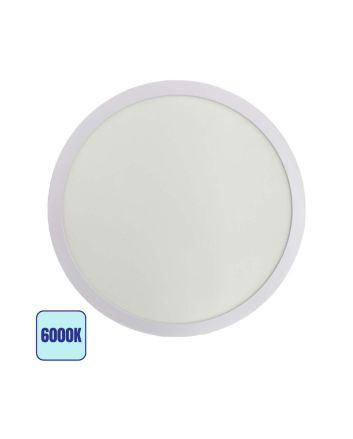 Plafoniera LED 26W Rotonda Ø280mm - Bianca, Luce Fredda 6000K, 2600 LM