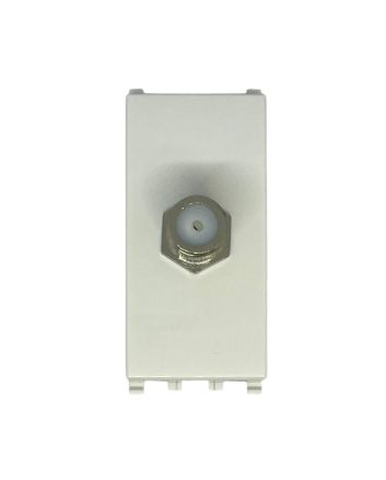Presa Satellitare Bianca TOT-625-B Compatibile Vimar Plana