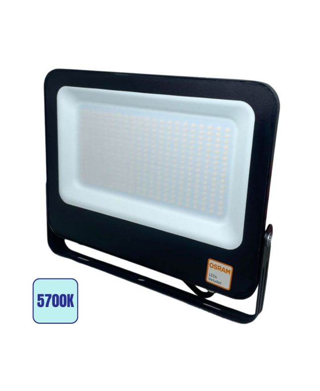 Faro LED 200W Luce Fredda 5700K IP65 IK07 28000lm Orientabile - Osram