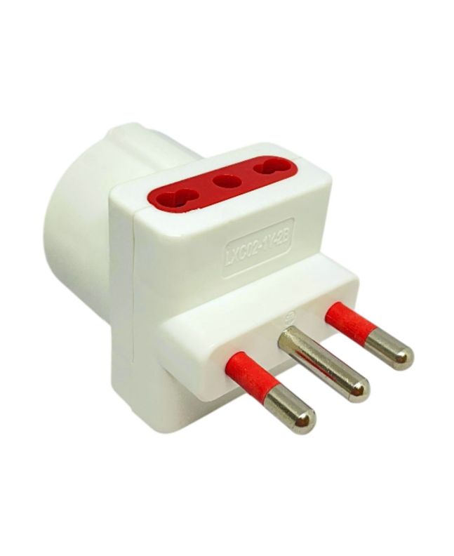 Adattatore Triplo 16A 2P+T con 2 Prese Bipasso + Schuko – New Energy