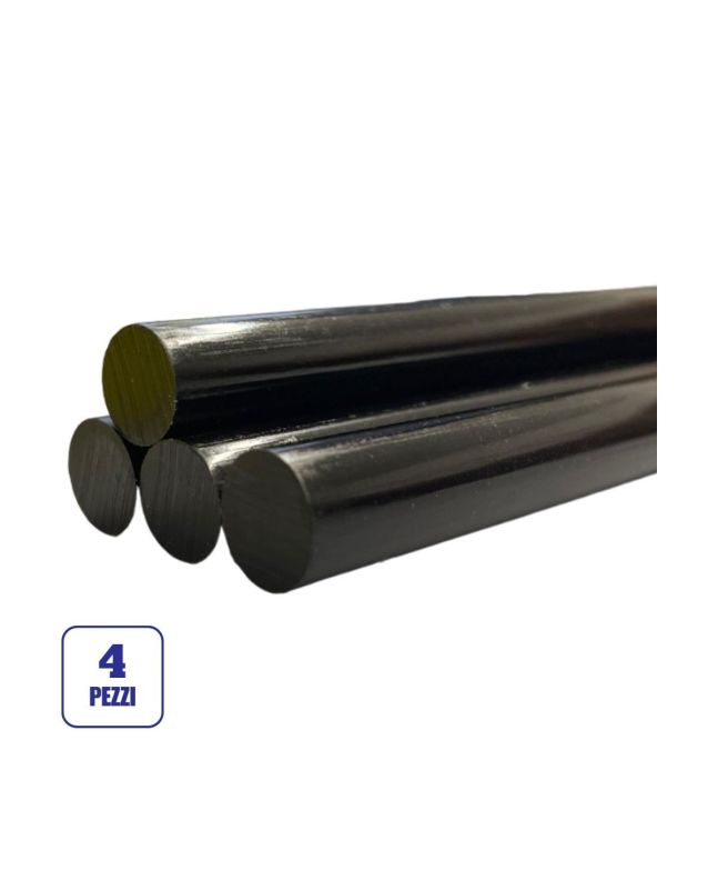 4 Stick Colla a Caldo Neri Ø12mm x 17,5cm - Power