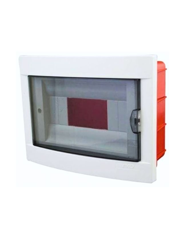 Centralino Incasso 8 Moduli Sportello Fumè IP40 255x215x75mm - FAEG