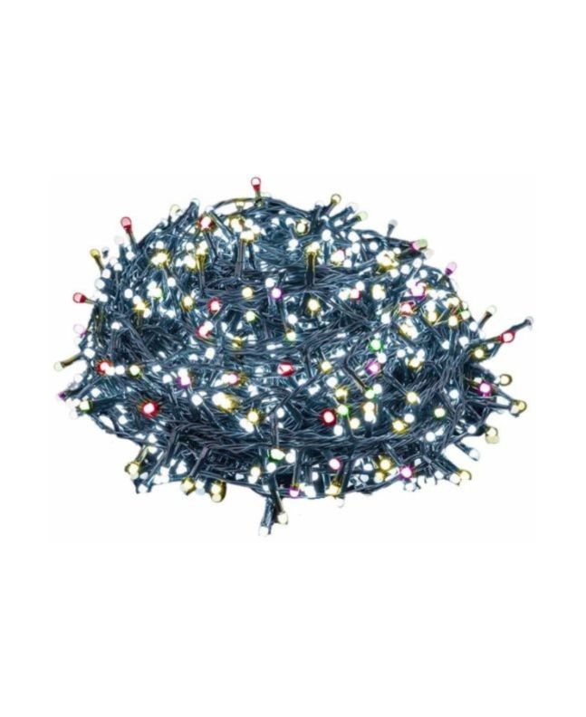 Serie 300 LED Multicolor 15m 8 Giochi Luce IP44 Cavo Verde - Nataluna