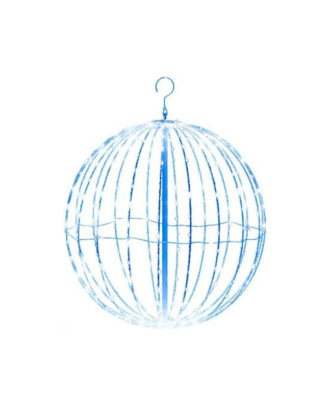 Sfera 40cm 208 LED Flash Bianco Freddo IP44 Richiudibile - Nataluna