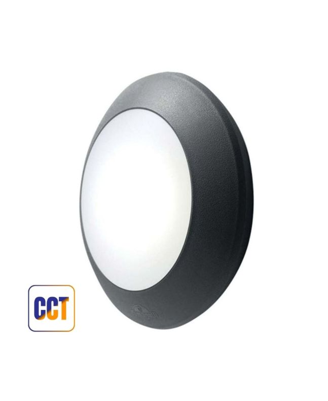 Plafoniera LED Bertina Nera Ø20cm GX53 IP66 CCT 3W - Fumagalli