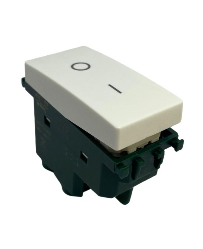 Interruttore Bipolare 16A Bianco TOT-602-B Compatibile Vimar Plana