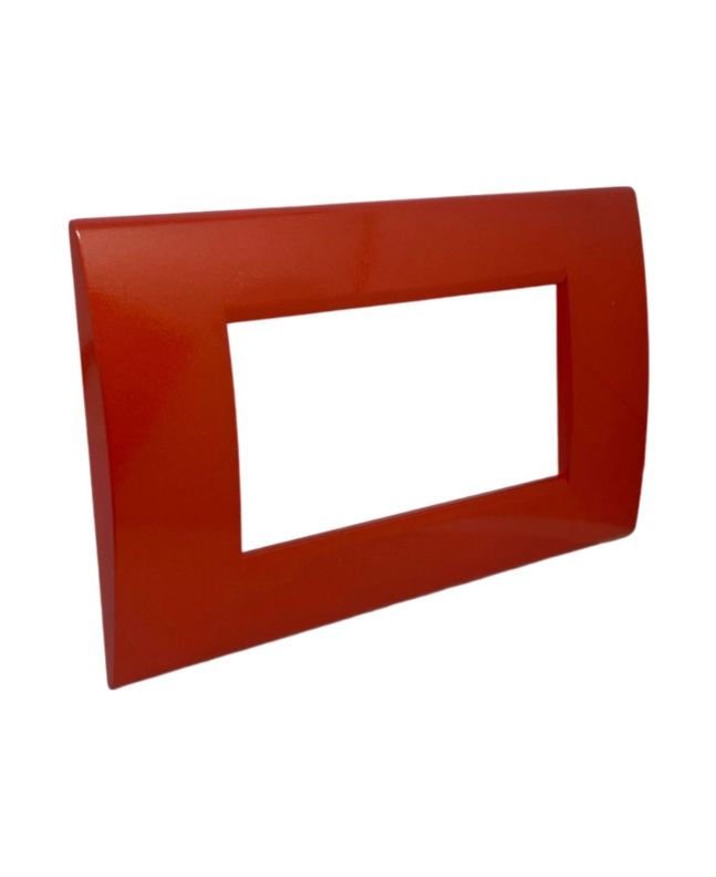 Placca 4 Posti Corallo Compatibile Living Light - Tot Electric