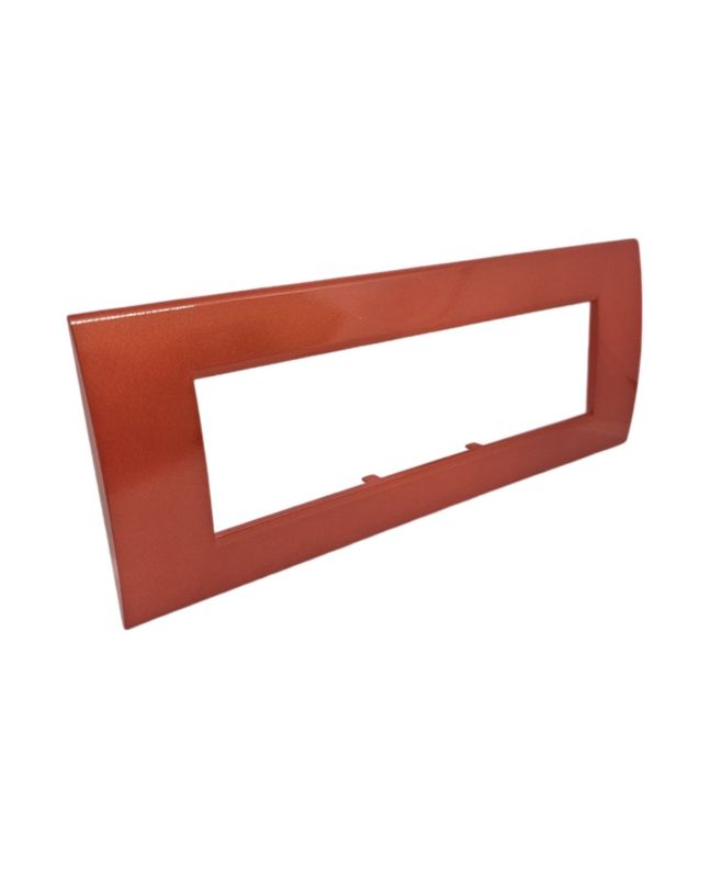 Placca 7 Posti Corallo Compatibile Living Light - Tot Electric