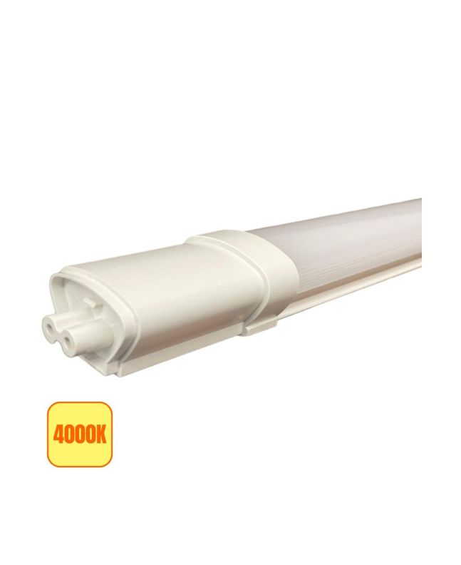 Tubo LED Prismatico 36W 120cm IP65 Plafoniera Raccordabile - 4000K
