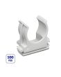 Confezione 100 Clips Fissatubo Ø20mm a Scatto Grigio FG16042 - FAEG