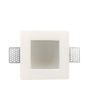 Portafaretto In Gesso Quadrato GU10 con Vetro 12x12x6 cm