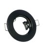 Portafaretto GU10 MR16 Rotondo Fisso Nero Opaco Ø80mm Mondo LED
