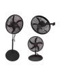 Ventilatore 3 in 1 Nero 130xØ50cm 75W Tavolo/Muro/Piantana - Coveri