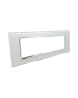 Placca Vetro 7 Posti Bianca TOT-8007-BL-1 Compatibile Supporto Living