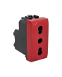 Presa Bivalente 16A 250V Rossa TOT-818-R Compatibile Serie Living