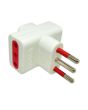 Adattatore Triplo 10A 250V con 3 Uscite Bipasso Compatto - New Energy