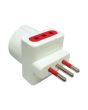 Adattatore Triplo 10A 250V con 2 Bipasso e Schuko - New Energy