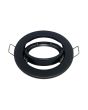 Portafaretto GU10 MR16 Rotondo Orientabile Nero Opaco Ø90mm Mondoled