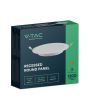Mini Pannello LED da Incasso 12W Ø170mm 3000K 1200lm - V-Tac