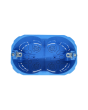Cassetta Modulare 3 Posti Blu Cartongesso 2xØ68 IP20 FG10253 - FAEG