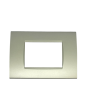 Placca 3 Posti Champagne Compatibile Living Light - Tot Electric