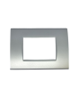 Placca 3 Posti Silver Compatibile Living Light - Tot Electric