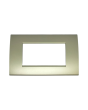 Placca 4 Posti Champagne Compatibile Living Light - Tot Electric