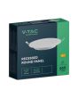 Mini Pannello LED 6W 660lm 3000K Ø120mm Incasso Rotondo - V-TAC