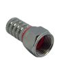 Connettore F Maschio in Ottone Nickelato Ø5 mm per RG58 - Corel