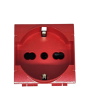 Presa Schuko 16A 250V Rossa TOT-814-R Compatibile Serie Living