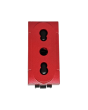Presa Bivalente 16A 250V Rossa TOT-818-R Compatibile Serie Living