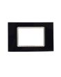 Placca in vetro nero lucido 3 posti per supporto blu Living