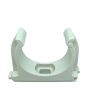 Clip fissatubo a scatto FAEG FG16045 Ø40 mm in RAL7035 vista laterale