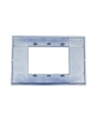 Placca 3 Posti Blu Navy Compatibile Vimar Plana - Tot Electric