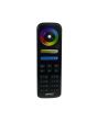 Vista frontale del telecomando LED FUT089 Nero con ruota touch RGB e tasti funzione