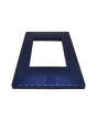 Placca 3 Posti Blu Navy Compatibile Vimar Plana - Tot Electric