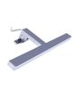Applique LED Specchio 40cm 8W Grigio Lucido IP44 - 3000K Calda