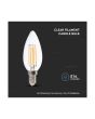 Lampadina LED E14 4W Luce Fredda 6500K 400lm Candela Filamento - V-TAC