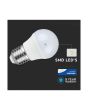 Lampadina SMD E27 5,5W Luce Fredda 6400K 470lm 180° G45 Sfera - V-Tac